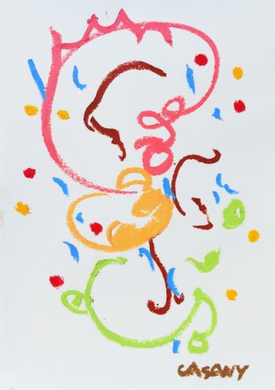 Pastel à l’huile sur papier A4 décembre 2025 n° 1