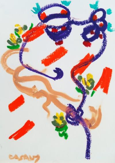 Pastel à l’huile sur papier A4 août 2025 n° 1