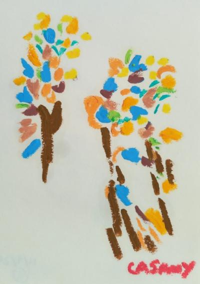 Pastel à l’huile sur papier A5 septembre 2025 n° 6