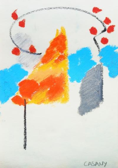 Pastel à l’huile sur papier A5 mars 2023 n° 1