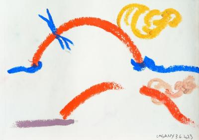 Pastel à l’huile sur papier A5 juin 2023 n° 2