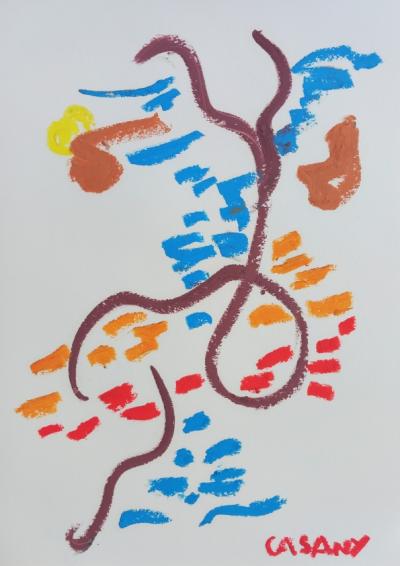 Pastel à l’huile sur papier A4 septembre 2025 n° 2