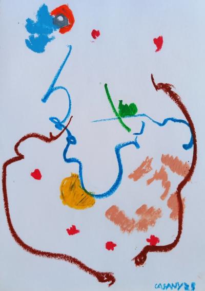 Pastel à l’huile sur papier A4 mars 2025 n° 3