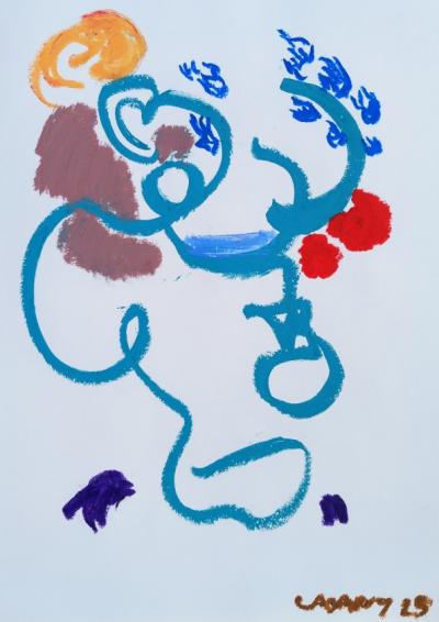 Pastel à l’huile sur papier A4 mars 2025 n° 6