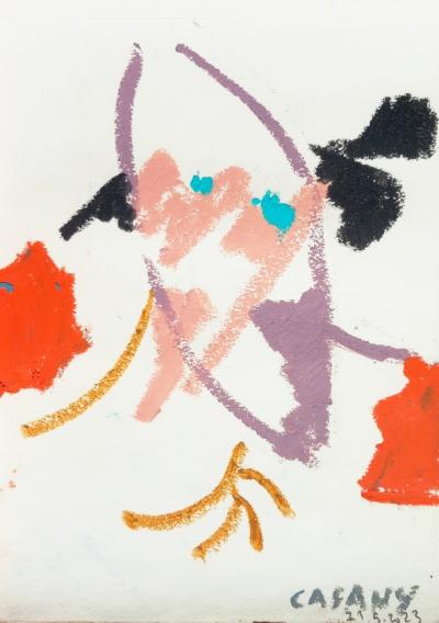 Pastel à l’huile sur papier A5 mai 2023 n° 2