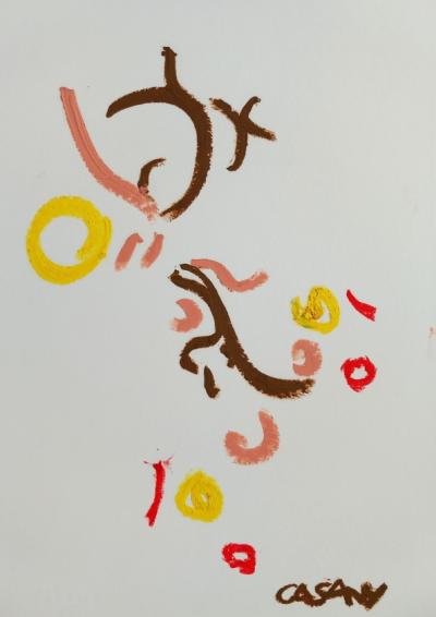 Pastel à l’huile sur papier A4 septembre 2025 n° 15