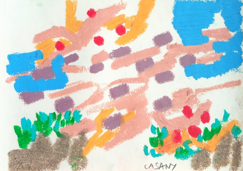 Pastel à l’huile sur papier A5 mai 2023 n° 1